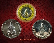 418.เหรียญพระพุทธชินราชสธ.เนื้อเงินขัดเงาที่ระลึกสมเด็จพระเทพฯ เสด็จผูกพัทธสีมาอุโบสถวัดจุฬามณี ปี39